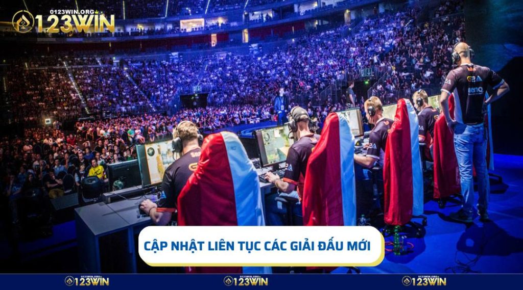 Sảnh Esport luôn cập nhật liên tục các giải đấu mới